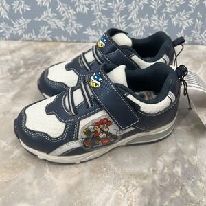 NEW ground up Super Mario light up sneakers athletic shoes blue 11 boys